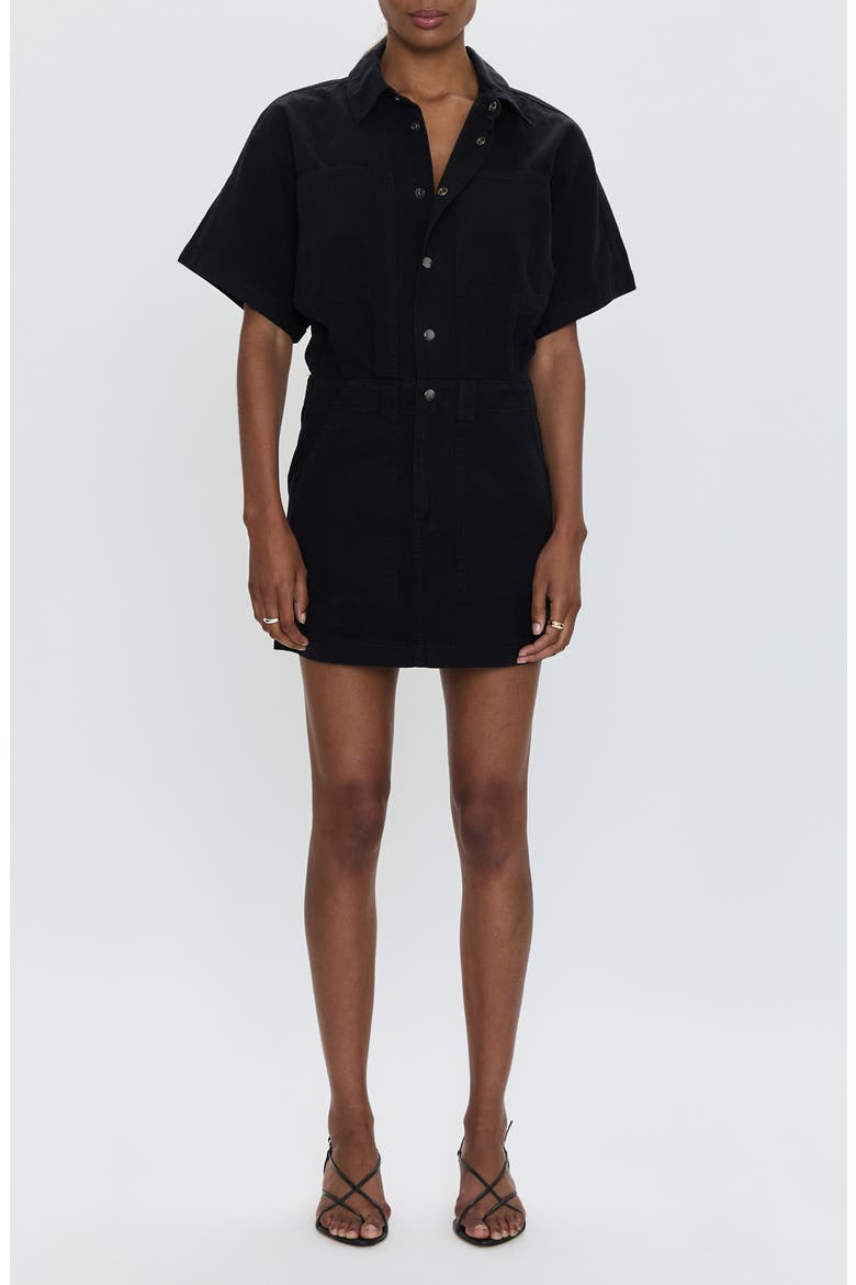 Tully Front Snap Minidress, Main, color, FADE TO BLACK