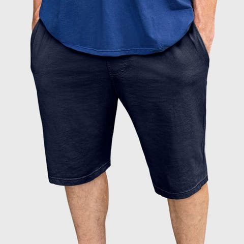Mens Super-Soft 100% Cotton UPF 50+ Athletic Workout Shorts w/Pockets