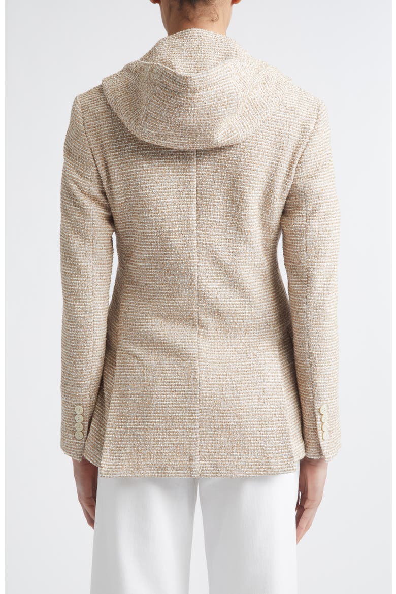 Knit Blazer with Hooded Bib, Alternate, color, TAUPE COGNAC