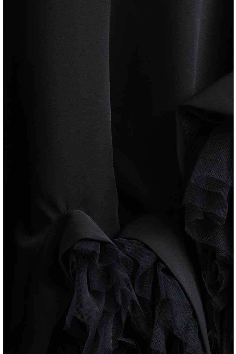 Hooded Technical Tulle Coat, Alternate, color, BLACK