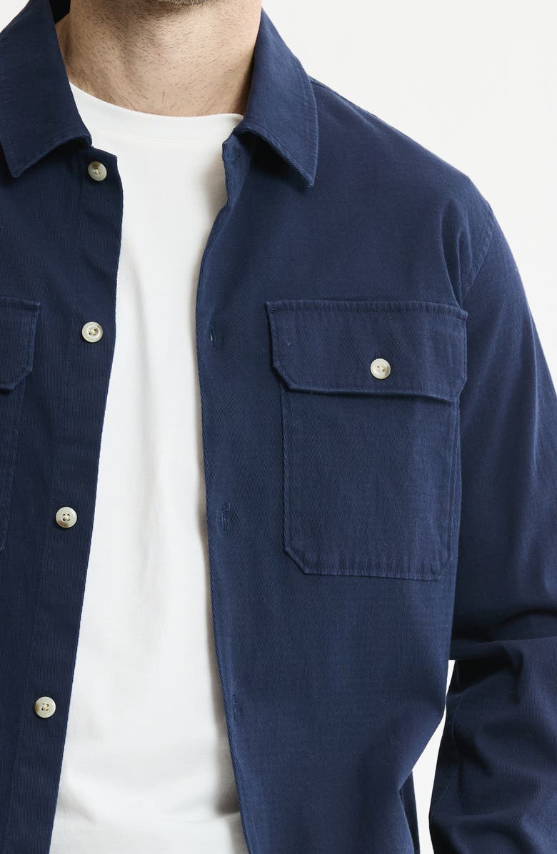 JACHS Cotton & Silk Stretch Overshirt, Alternate, color, Navy