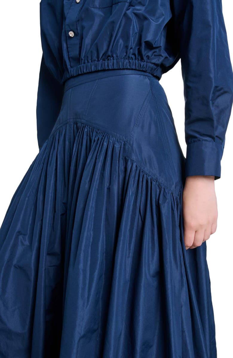 maje Full long skirt, Alternate, color, 