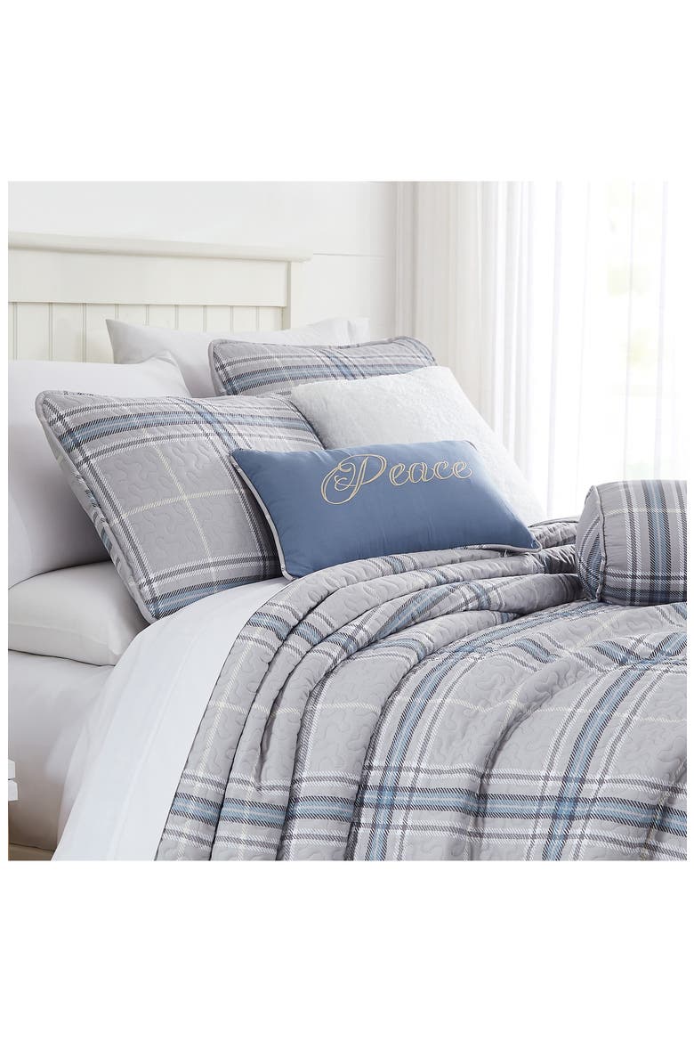 Vilano Plaid Quilt Bedding Set, Alternate, color, GREY