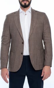 VELLAPAIS Plaid Sport Coat
