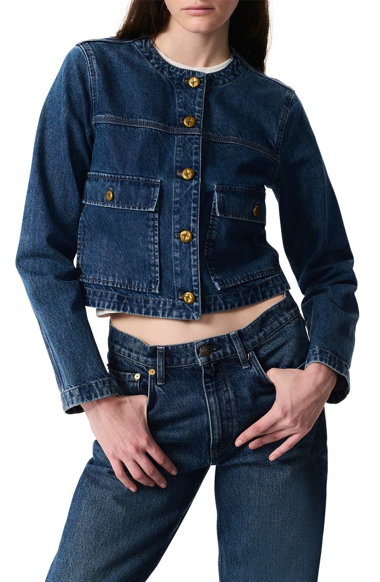 rag & bone Drew Crop Denim Jacket, Main, color, Adeline