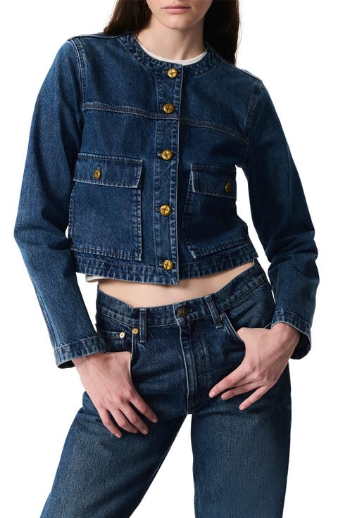 Drew Crop Denim Jacket