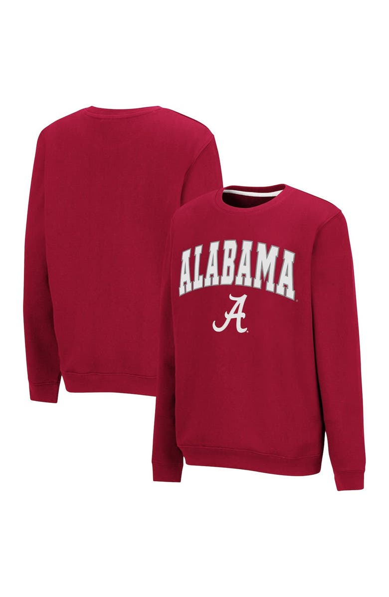 COLOSSEUM Youth Colosseum Crimson Alabama Crimson Tide Campus Pullover Sweatshirt, Main, color,
