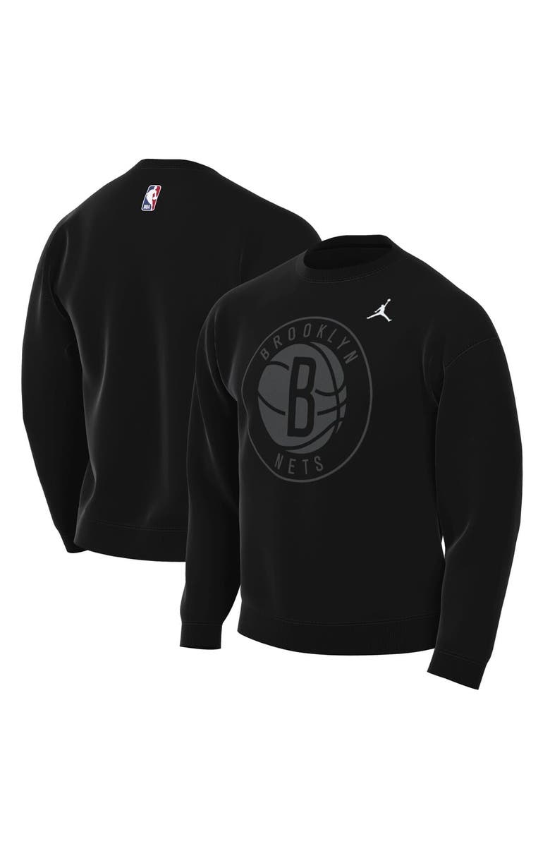 Jordan Brand Men's Jordan Brand Black Brooklyn Nets Statement Edition Sweatshirt, Main, color, Black
