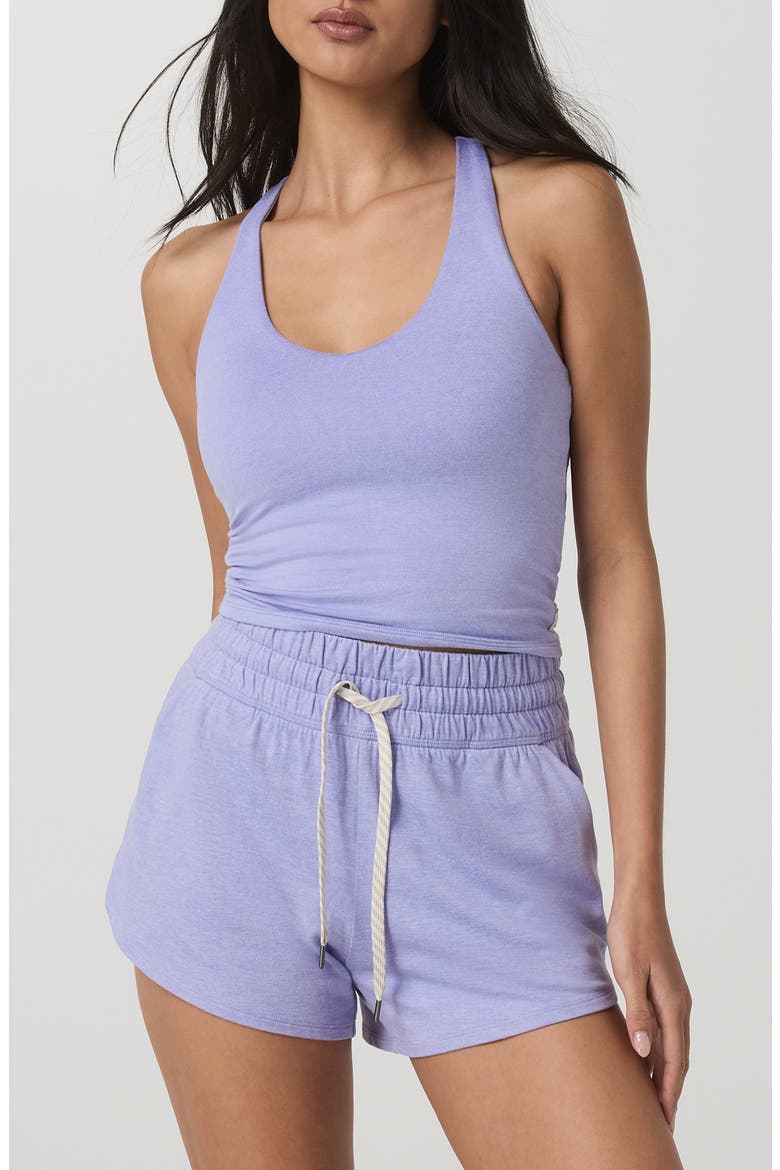 Halo 2.0 Performance Crop Racerback Tank Top, Main, color, HYACINTH HEATHER