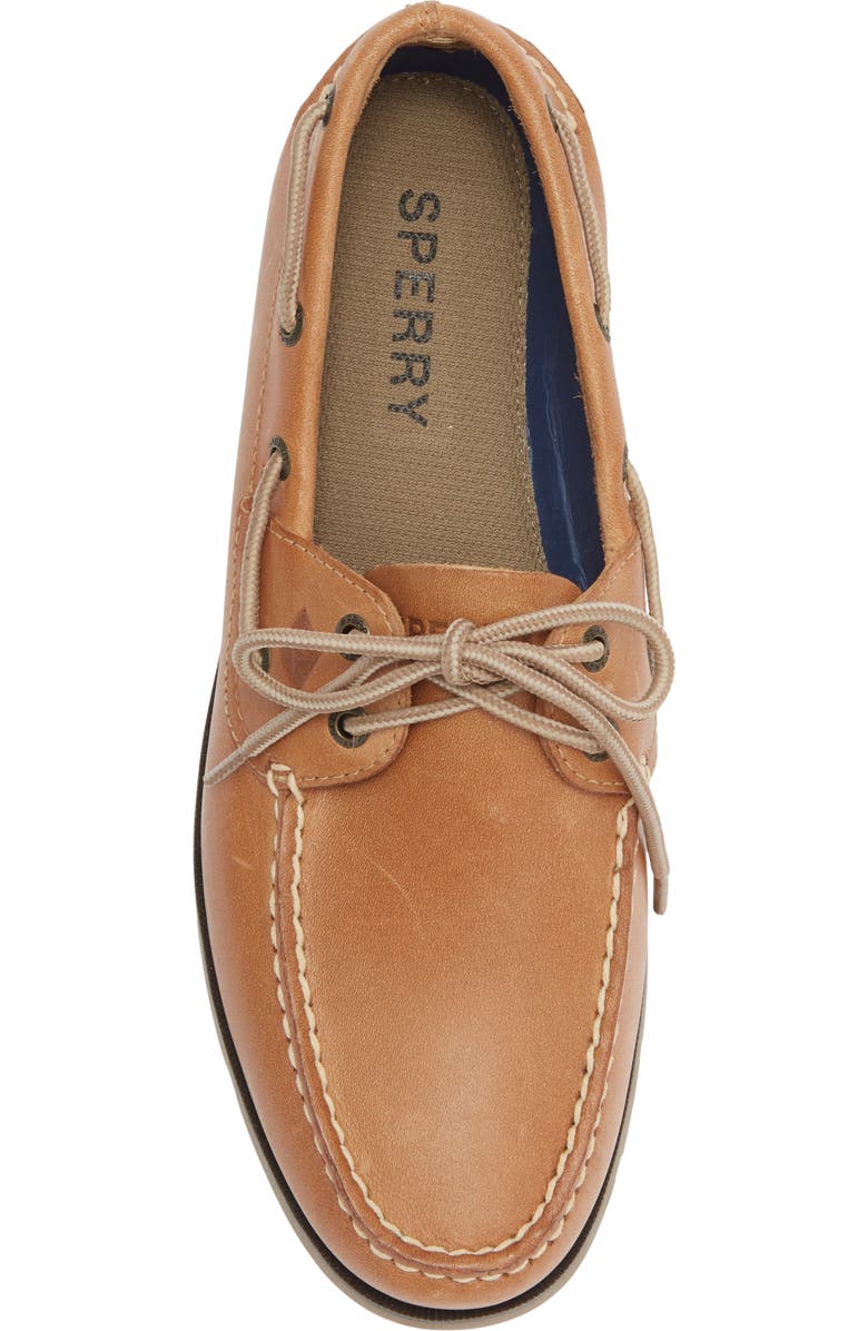 Sperry Leeward 2-Eye Boat Shoe, Alternate, color, Natural