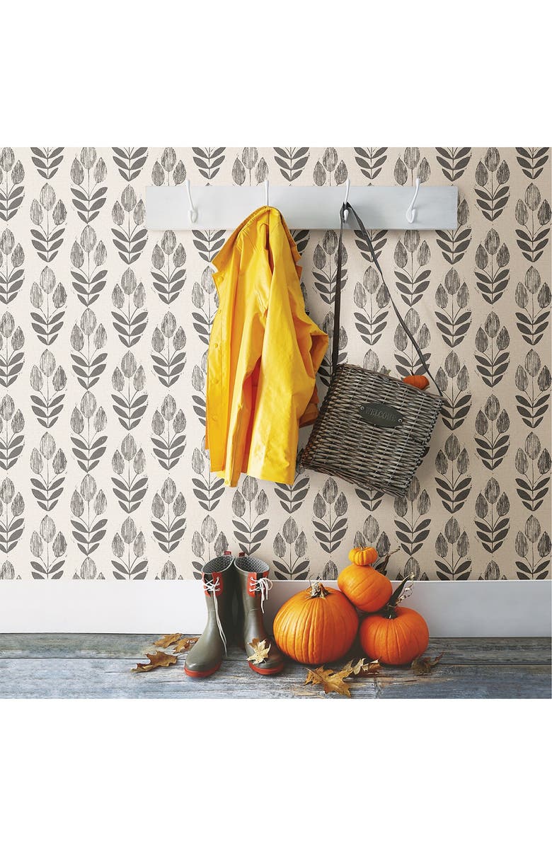 Wallpops Folk Tulip Peel N Stick Wallpaper, Alternate, color, Neutral