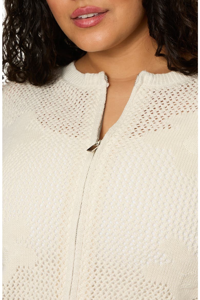 Daily Escape Front Zip Knit Sweater, Alternate, color, COLLAGEN