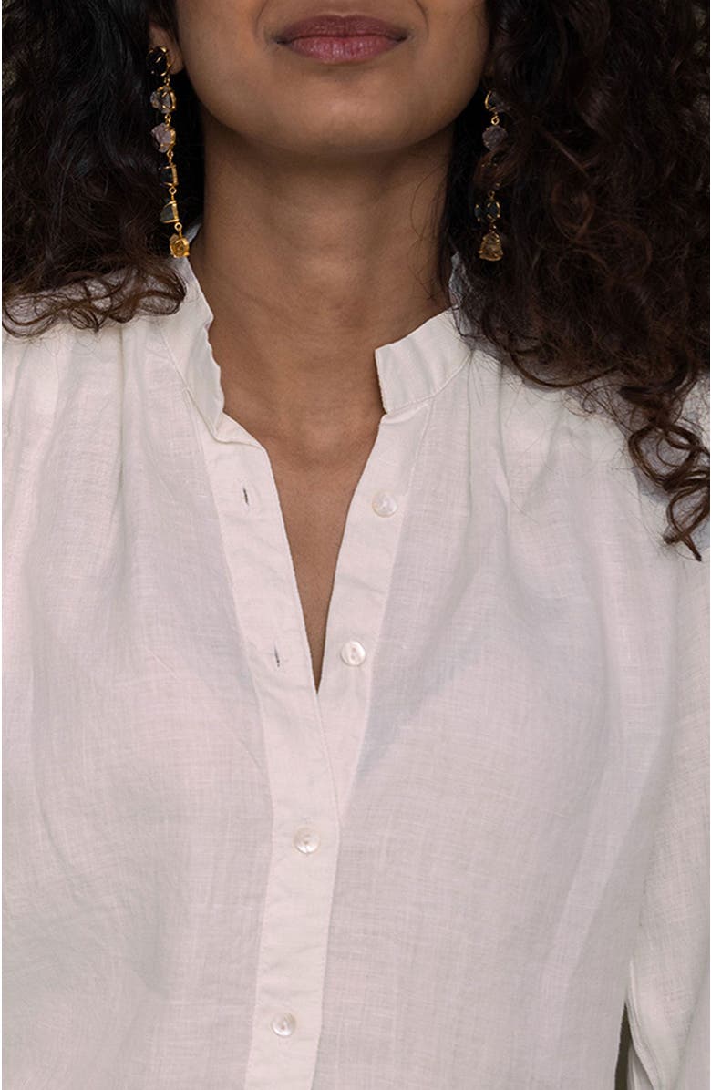Reistor Womens The Wild River Shirt Off White XX Large, Alternate, color, Off White