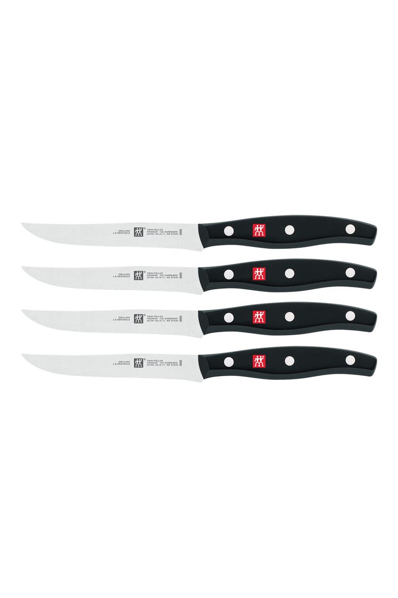 TWIN 4-Piece Signature Steak Knife Set, Main, color, STAINLESS STEEL