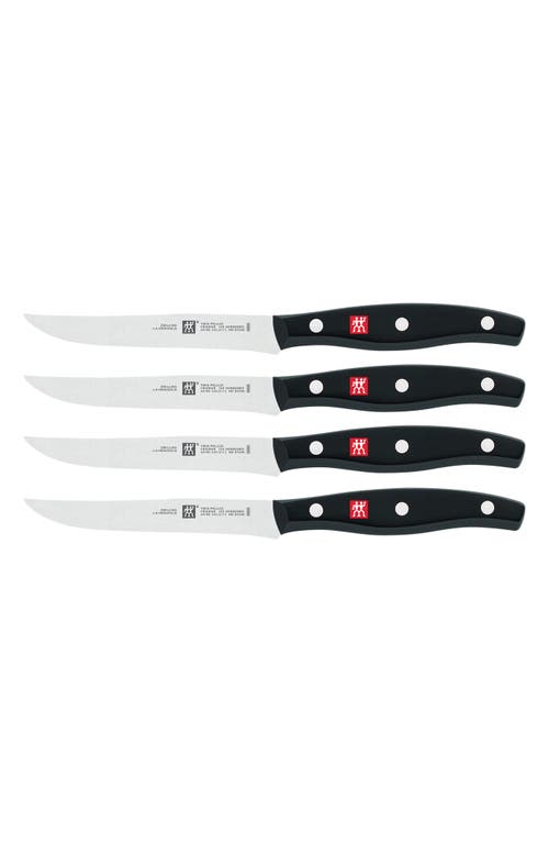 ZWILLING TWIN 4-Piece Signature Steak Knife Set in Stainless Steel 