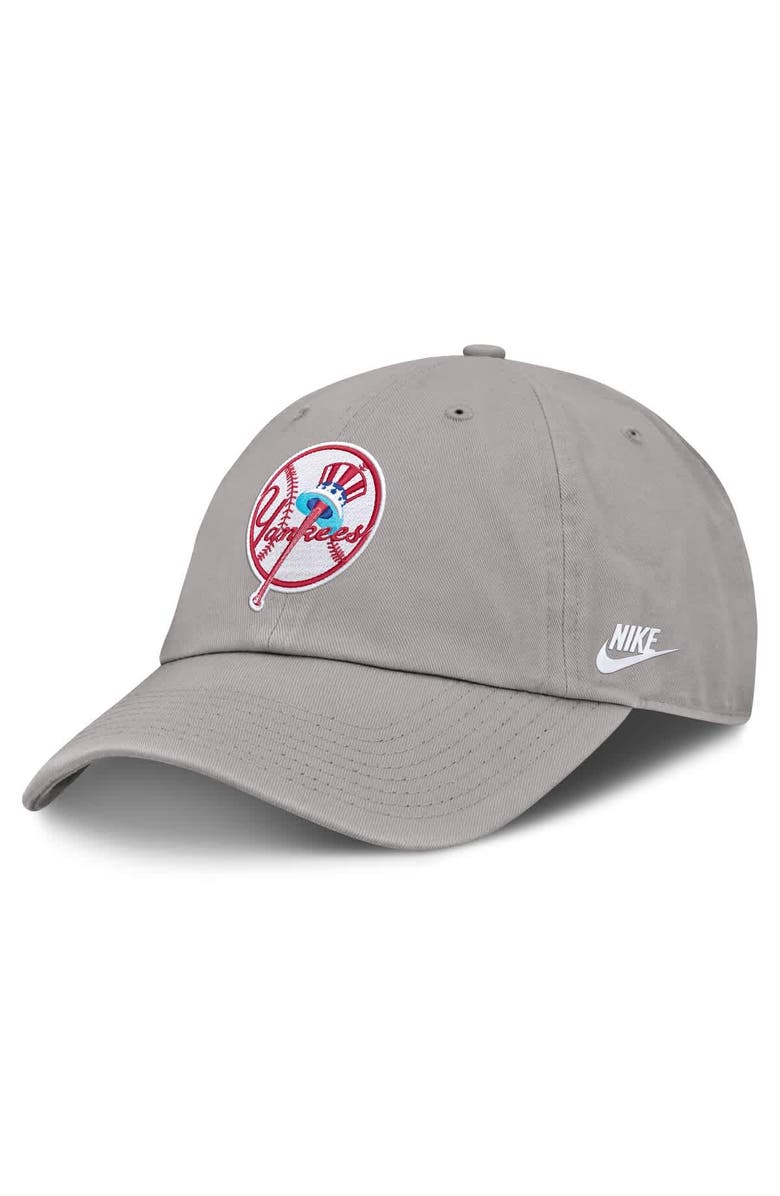 Nike Men's Nike Gray New York Yankees Cooperstown Collection Club Adjustable Hat, Main, color, Gray