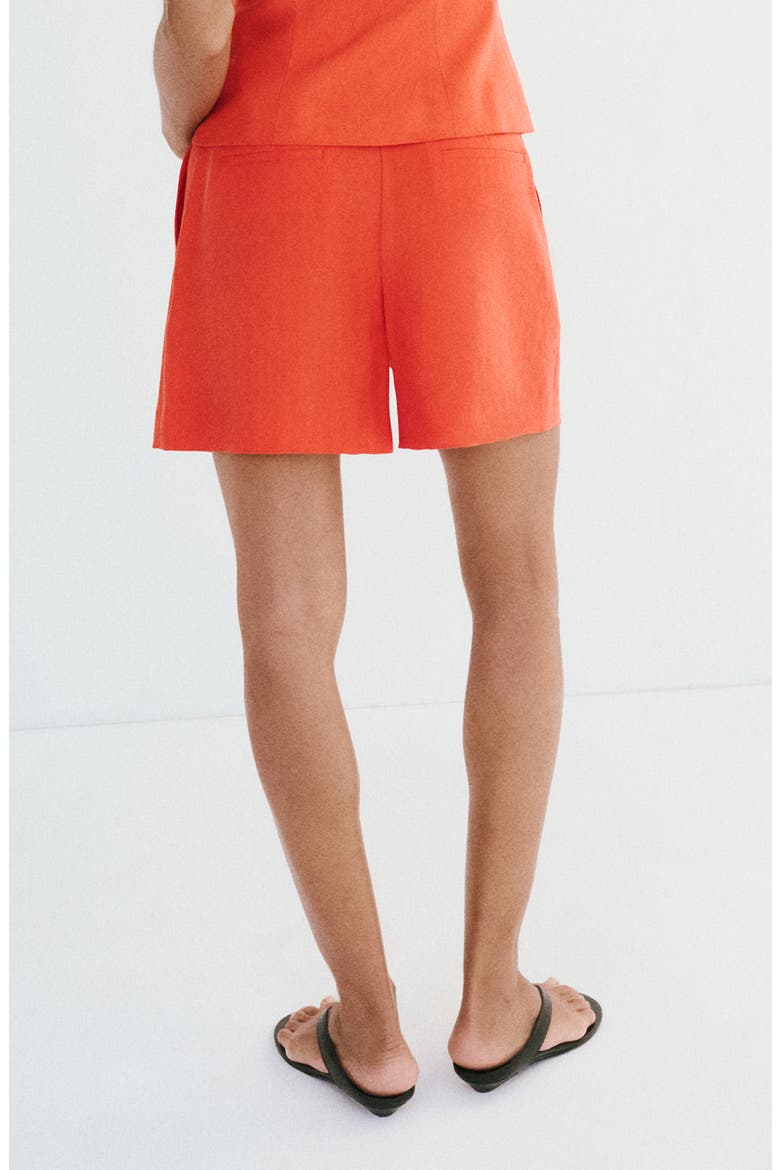 Pleated Shorts, Alternate, color, CLEMENTINE