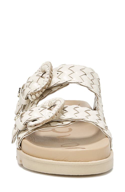 Shop Sam Edelman Tiffanie Woven Two-strap Sandal In Modern Ivory