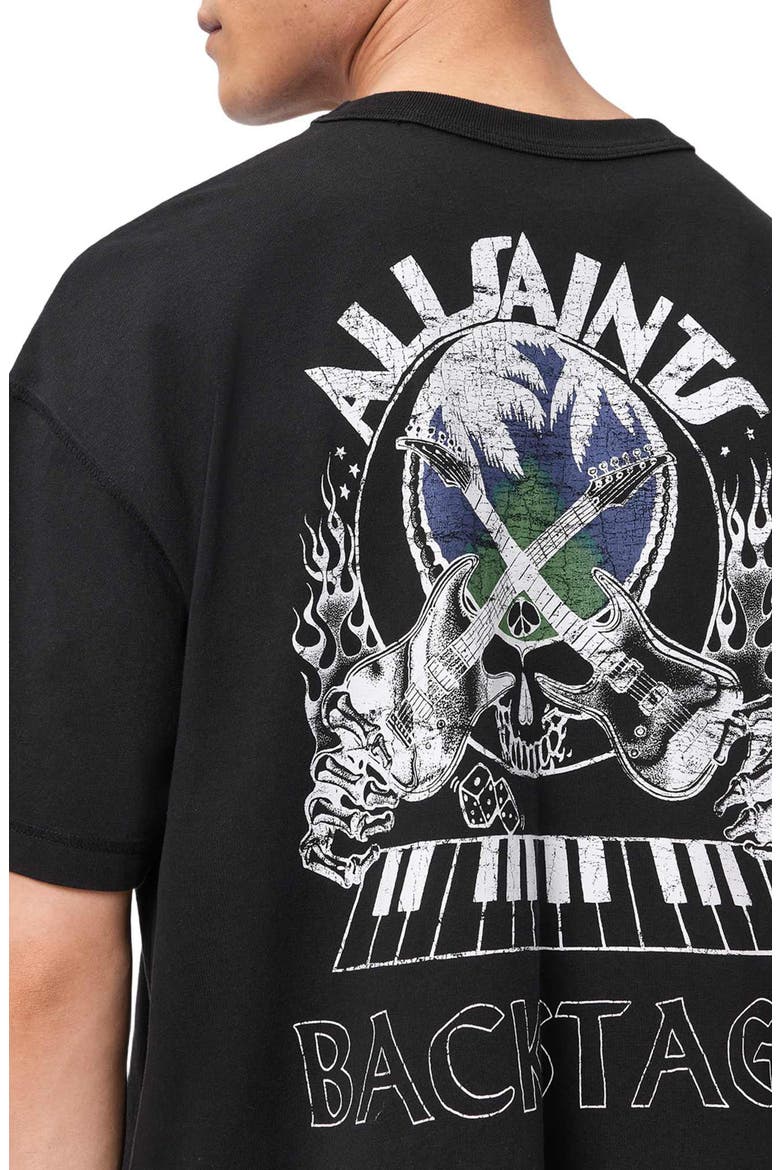 Hula Graphic Crewneck T-Shirt, Alternate, color, WASHED BLACK