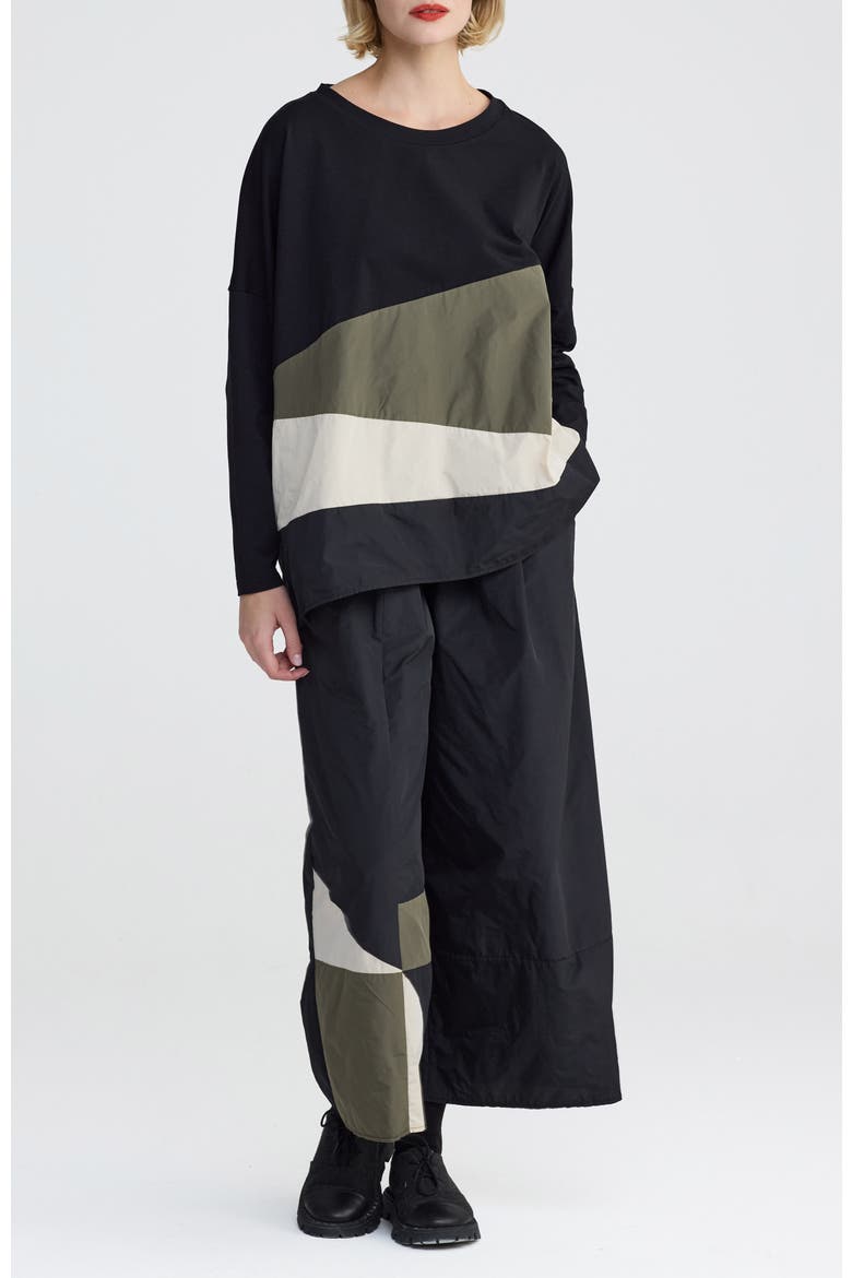 Brooklyn Cropped Graphic Pants, Alternate, color, Black