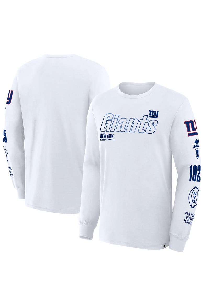 Men's Fanatics White New York Giants Big & Tall Checkdown Pass T-Shirt, Main, color, White