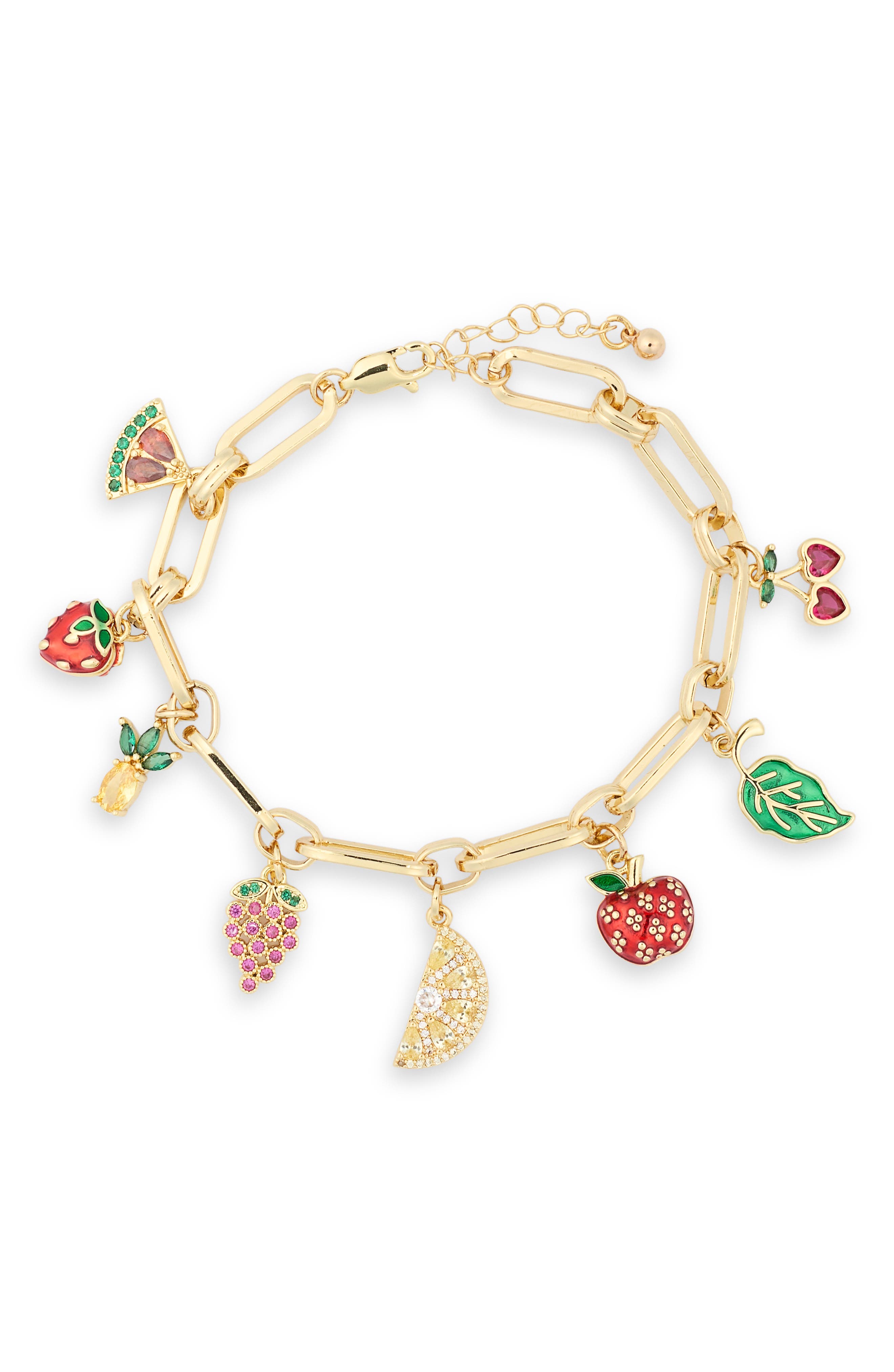 EYE CANDY LOS ANGELES Rosie Fruit Charm Bracelet
