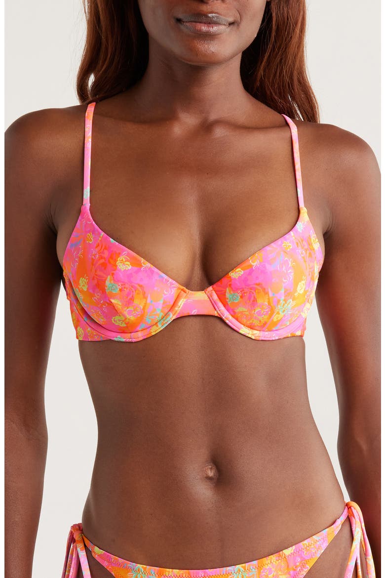 Underwire Bikini Top, Main, color, SUNRISE KISS