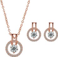DLORIA Cubic Zirconia Necklace and Earring Set