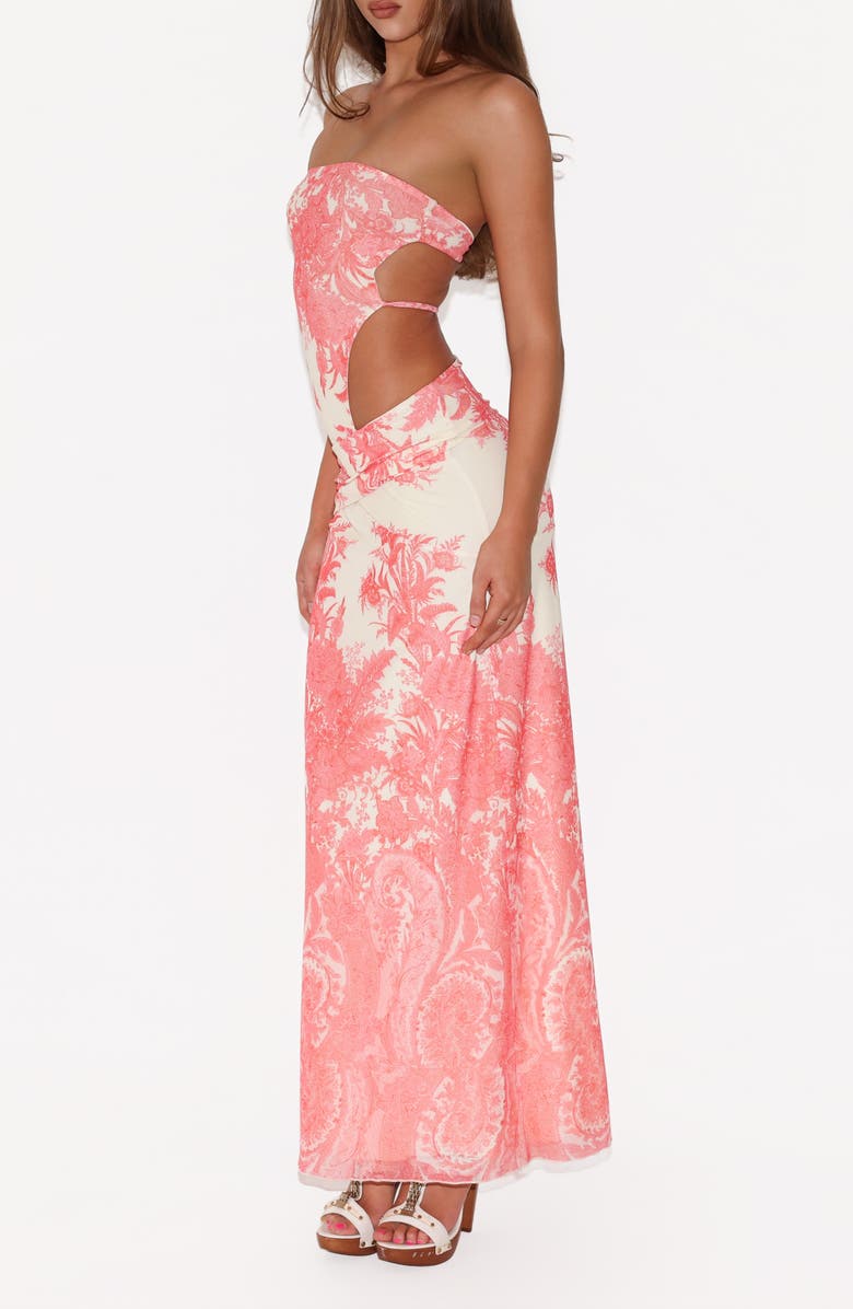 Tiger Mist Poppi Strapless Cutout Maxi Dress, Alternate, color,