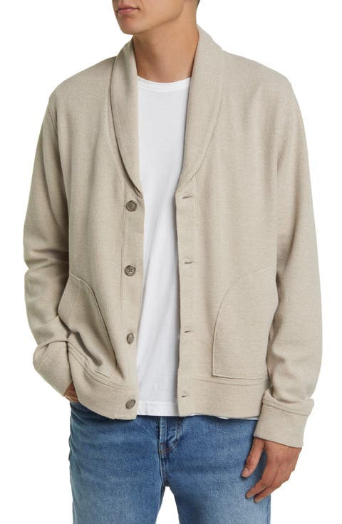 Textured Shawl Collar Cardigan