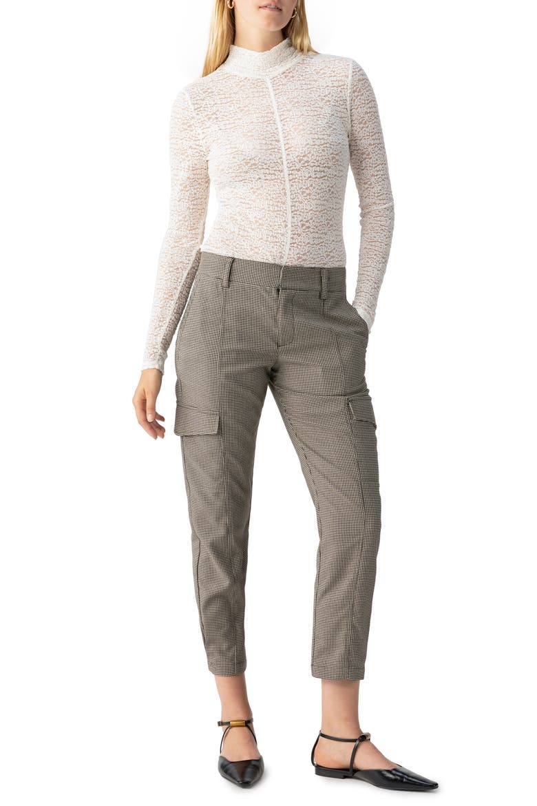 Houndstooth Cargo Pants, Alternate, color, COMPACT