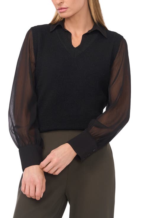 Illusion Two-Piece Sweater Vest Top