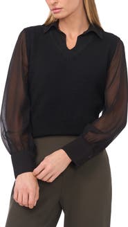 Halogen® Illusion Two-Piece Sweater Vest Top