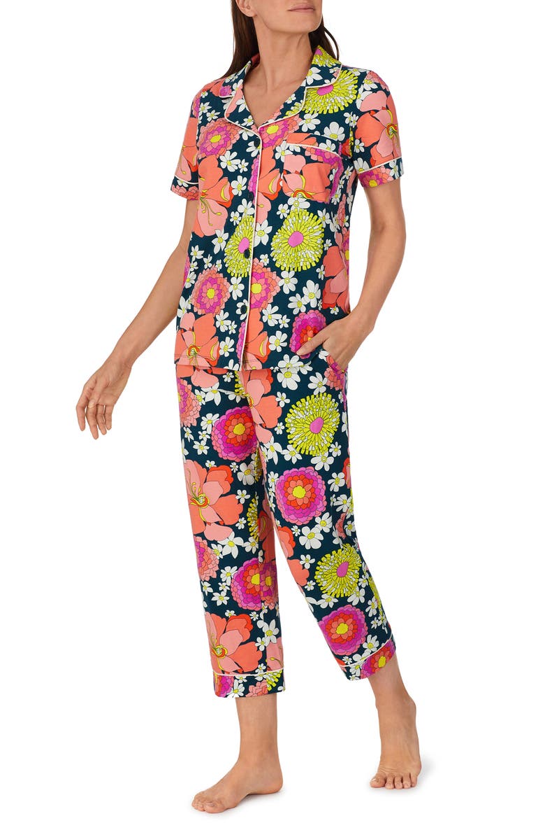 BedHead Pajamas x Trina Turk Print Crop Pajamas, Main, color,