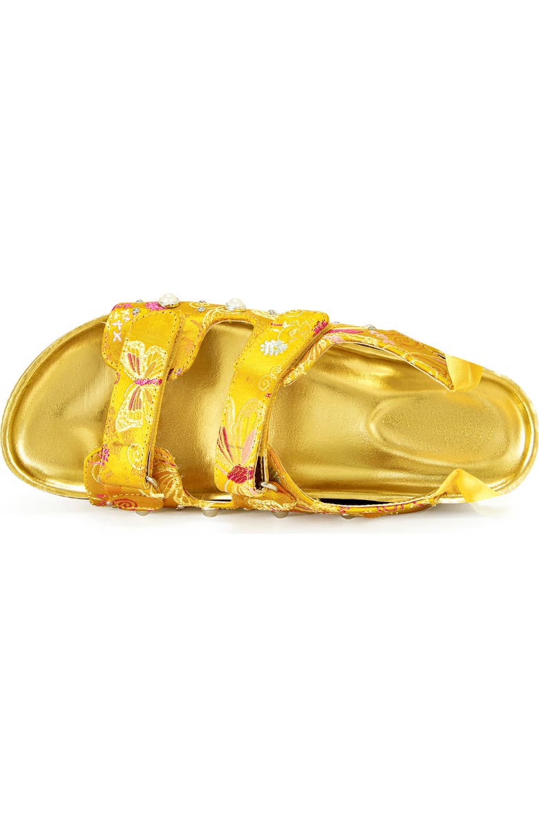 AZALEA WANG Makley Ankle Wrap Platform Sandal, Alternate, color, Yellow