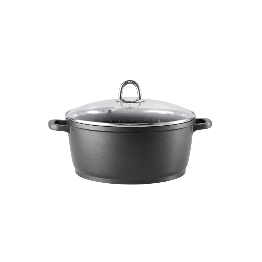 Cuisine::pro ® Granite Casserole With Lid 4.5qt In Black