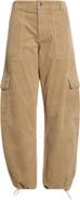 Pistola Honor High Waist Drawcord Hem Corduroy Cargo Pants