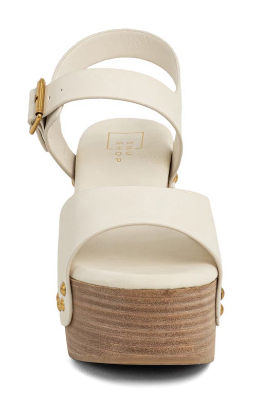 Shushop Gia Ankle Strap Platform Sandal In Brown