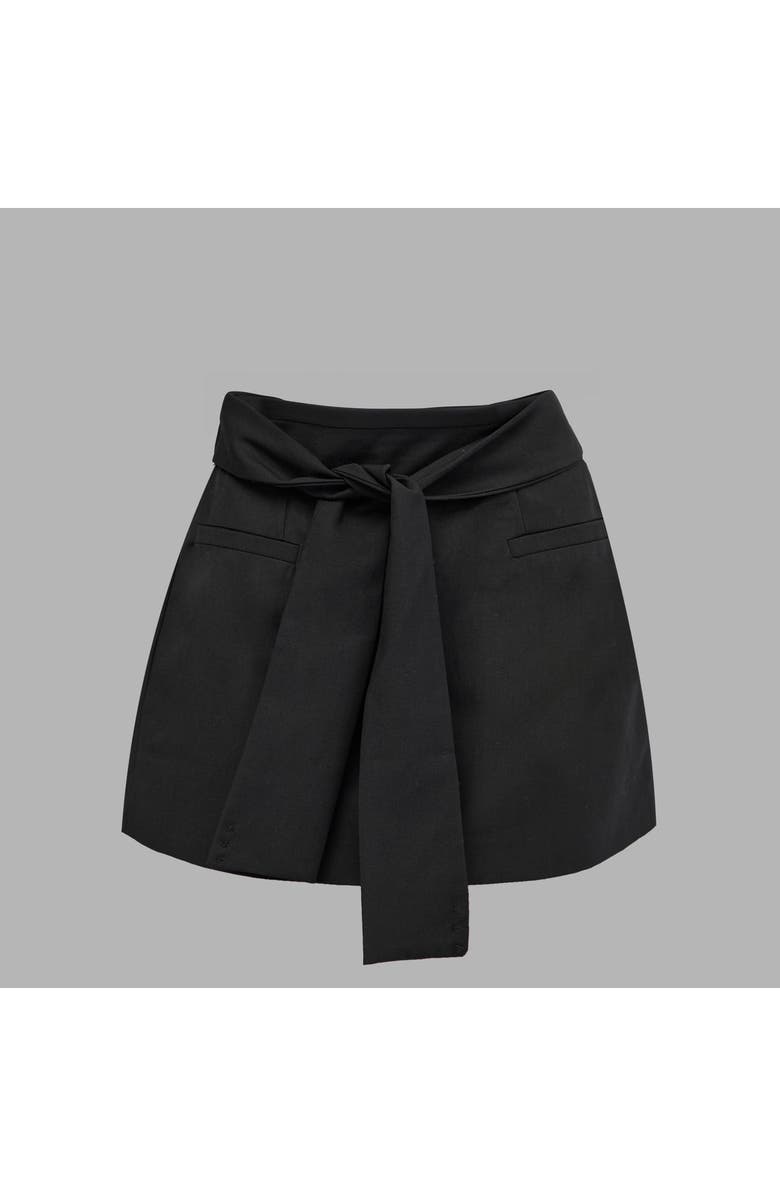 Blvck Paris Blvck Signature Tie-Front Skirt, Alternate, color, Black