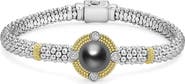 LAGOS Luna Lux Black Tahitian Pearl & Diamond Rope Bracelet