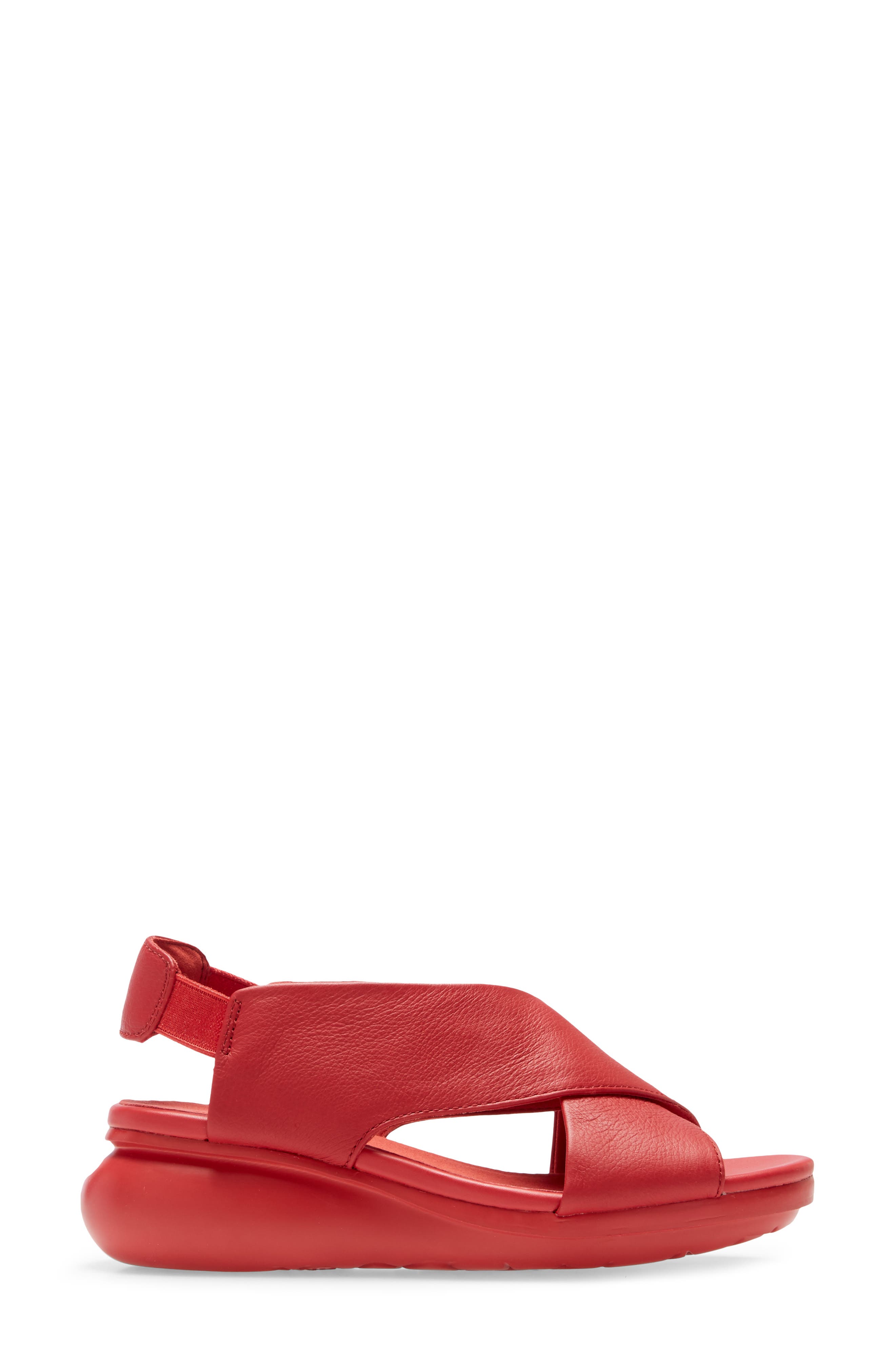 Balloon Slingback Wedge Sandal, Alternate, color, NEW RED LEATHER