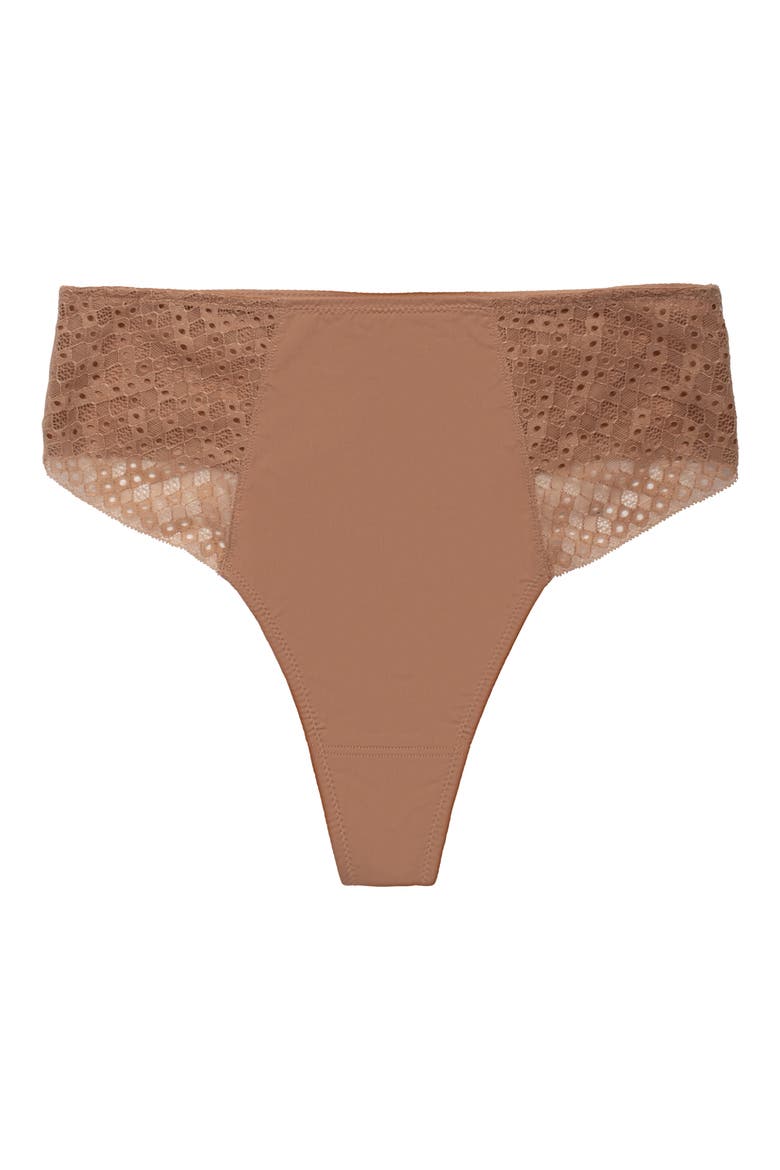 Harmony High Rise Thong, Alternate, color, BUFF