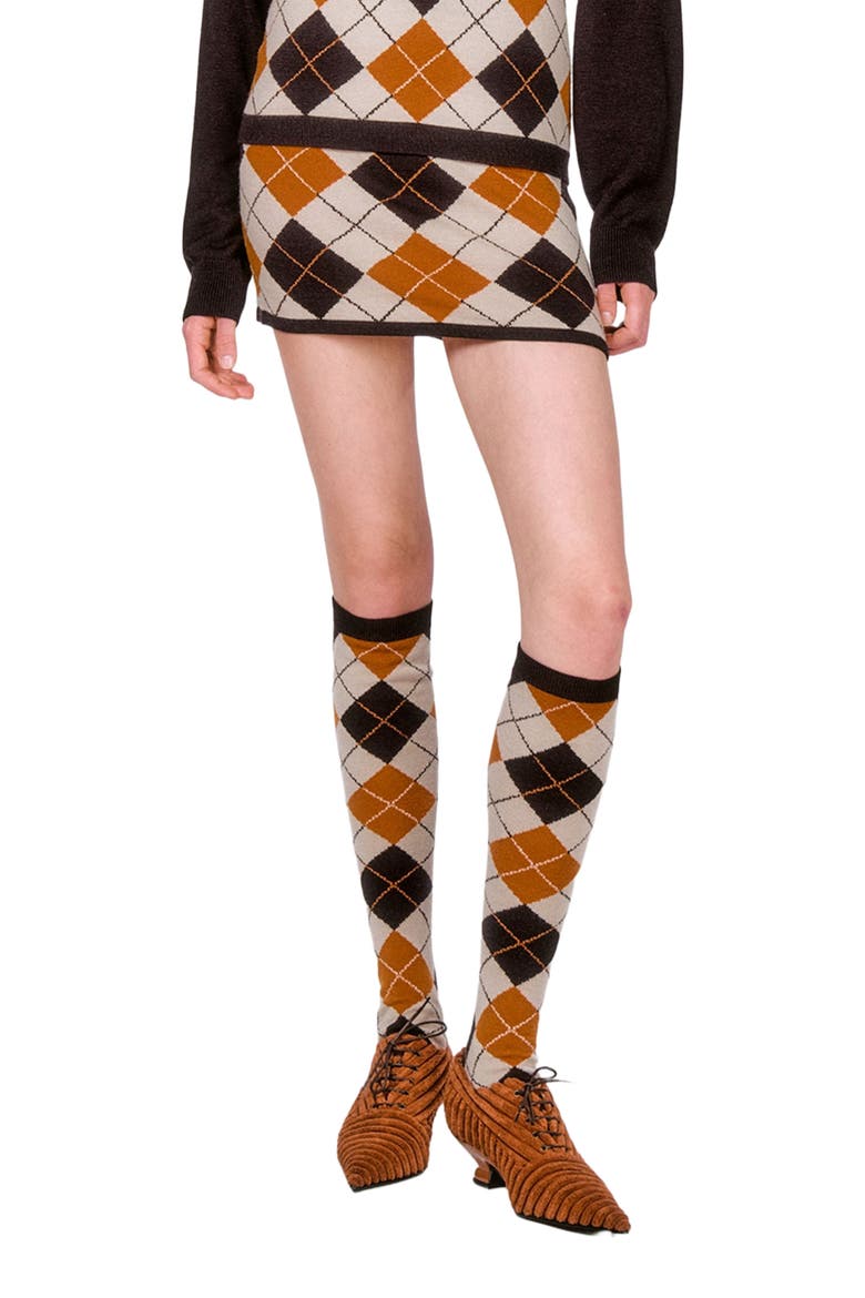Argyle Knit Skirt, Alternate, color, MARMALADE MULTI