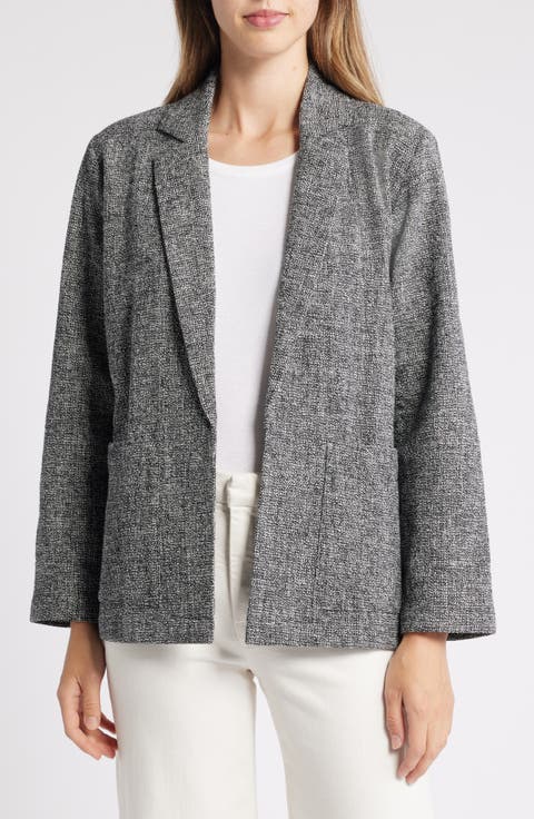 Stretch Organic Cotton Longline Blazer (Regular & Petite)