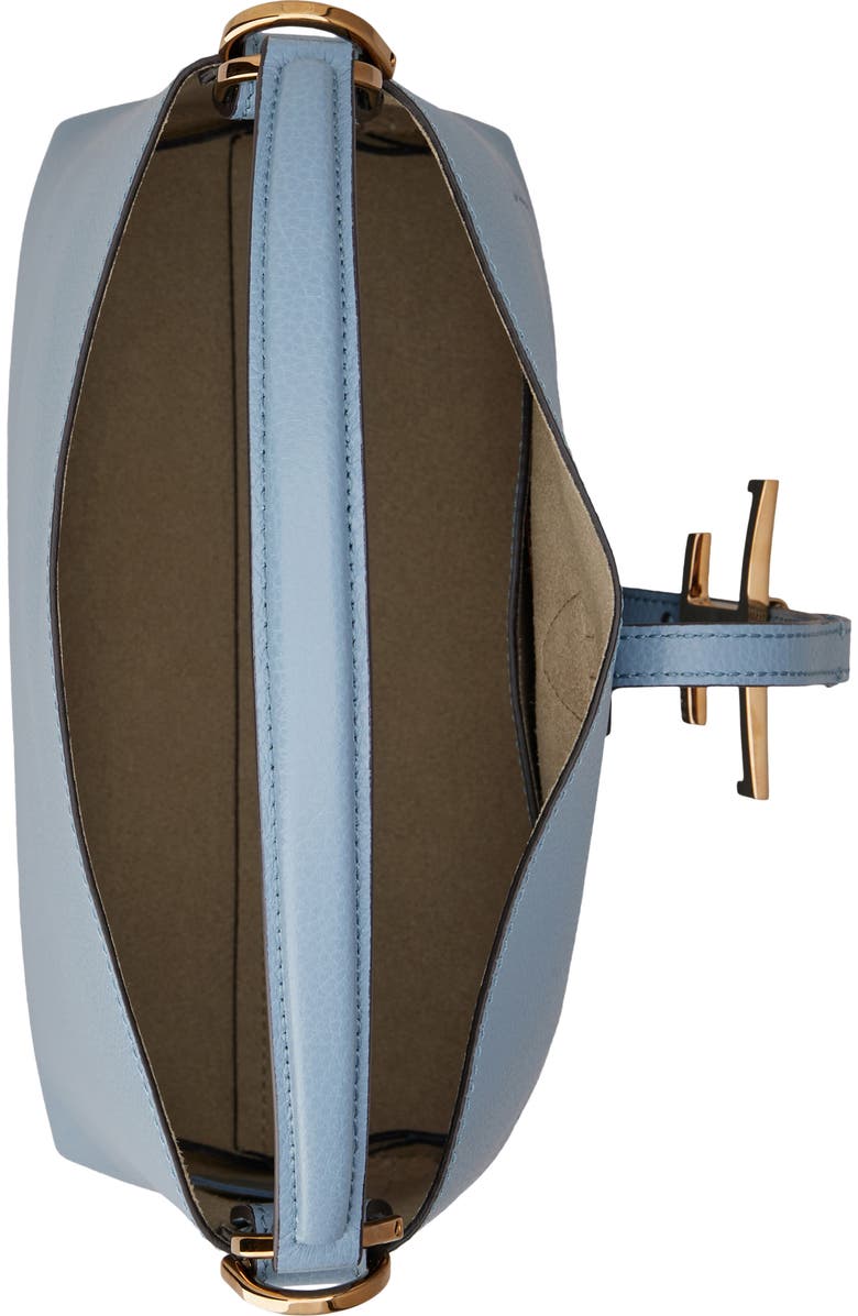 Tod's T Timeless Leather Bucket Bag, Alternate, color, Carta Zucc. Chiaro