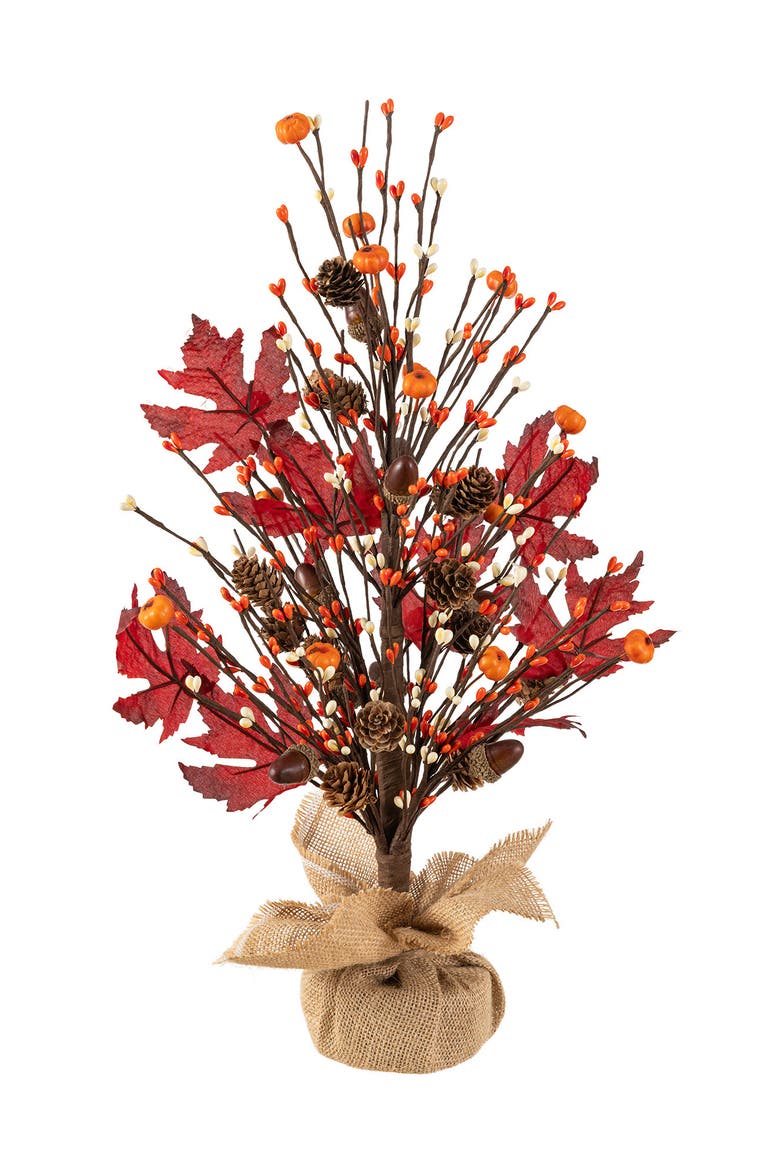 Fall Harvest Table Tree Decor, Alternate, color, Burgundy