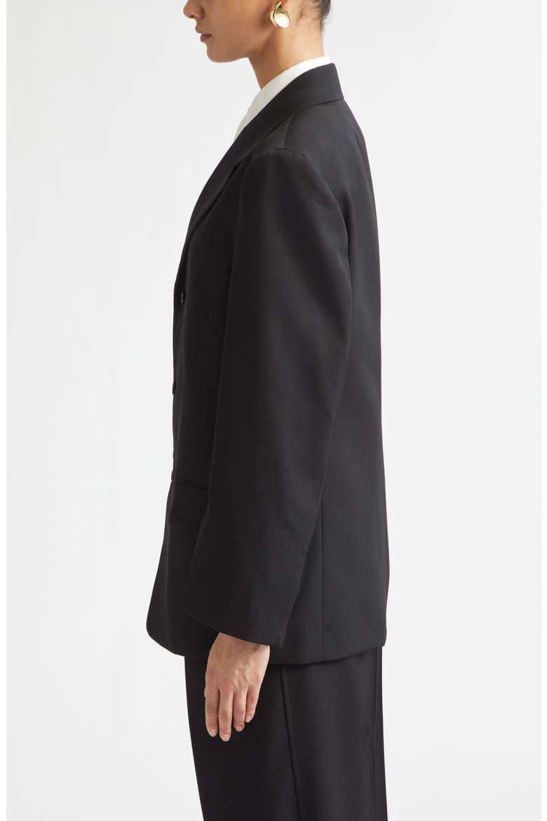 Oversize Wool Grain de Poudre Jacket, Alternate, color, 1010 DOUBLE BLACK