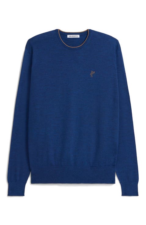 Extrafine Merino Tipped Crewneck