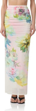 AFRM Bevin Floral Print Maxi Skirt