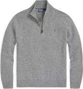 Polo Ralph Lauren Regular Fit Wool Quarter Zip Sweater